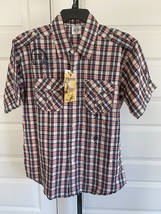 Modern Culture Sz, M  Cotton  Broadcloth Short Sleeves Red Multi Plaid S... - $15.83