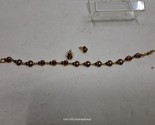 JOAN RIVERS 7.5&quot; Red Gold Enamel Ladybug Bracelet &amp; Post Earrings Set - $69.29