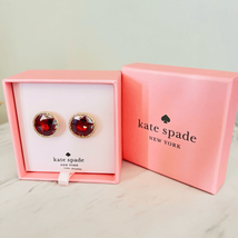 KATE SPADE NEW YORK she has spark halo studs earrings, Fuchsia/Purple, NWT - £33.18 GBP