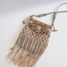 Mary Frances Women Purse Beaded Trim Fringe Chains Designer Handbag Has ... - £62.26 GBP
