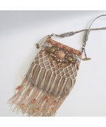 Mary Frances Women Purse Beaded Trim Fringe Chains Designer Handbag Has ... - £60.36 GBP