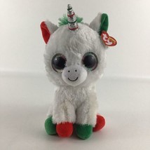 Ty Beanie Boos Candy Cane Medium 10&quot; Plush Stuffed Christmas Unicorn Toy... - £19.74 GBP