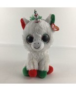 Ty Beanie Boos Candy Cane Medium 10&quot; Plush Stuffed Christmas Unicorn Toy... - £19.51 GBP