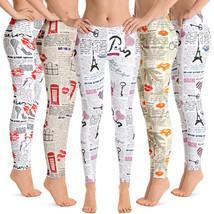 News Paper Leggings Collection - Premium Women&#39;s Leggings Outfits Gift for Her - £44.32 GBP