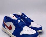Nike Air Jordan 1 Low Shoes Blue Gym Red White Retro DC0774-416 Women’s ... - $89.95