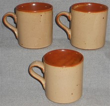 Set (3) Dansk Nielstone TAN-SPICE 10 Oz Cups Or Mugs Made In Japan Mid Century - £31.28 GBP