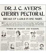 Ayer&#39;s Cherry Pectoral Quack Medicine 1897 Advertisement Victorian Medic... - €34,49 EUR