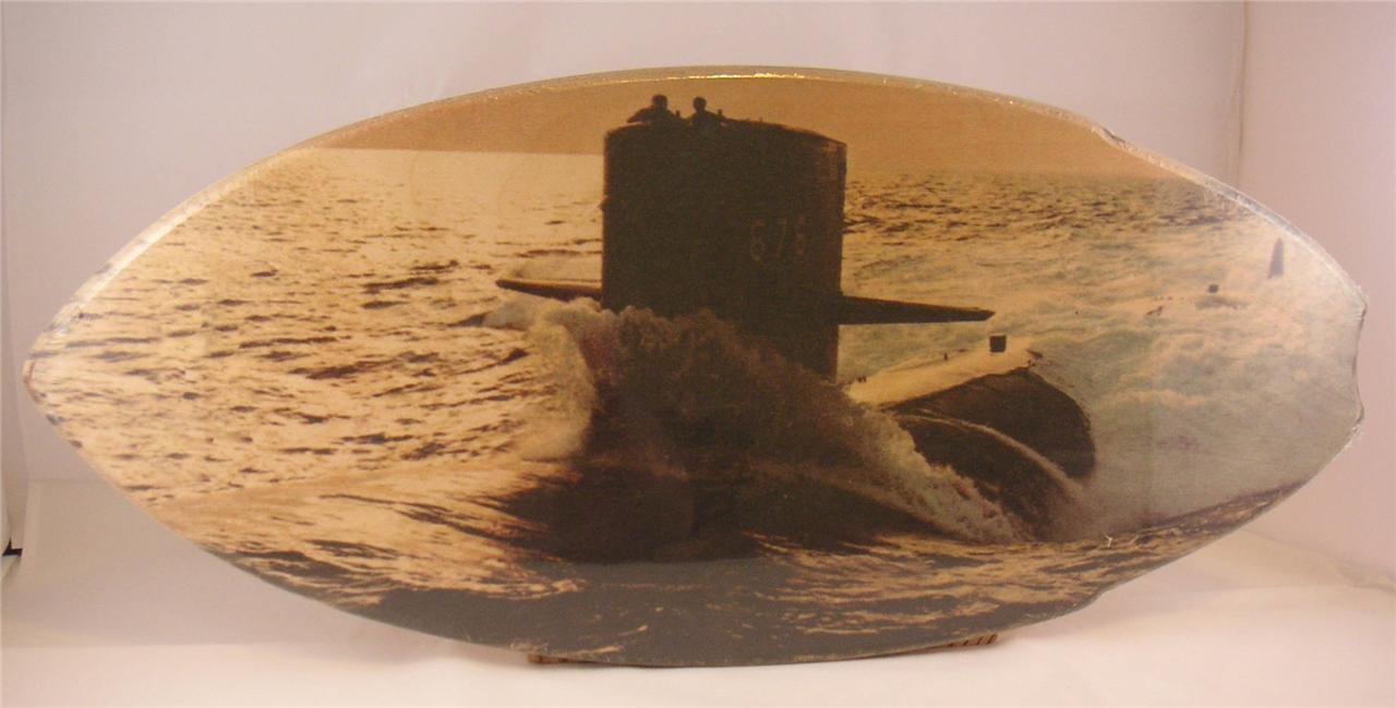 Primary image for Submarine US Navy Nuclear Sturgeon Class Postcard Inspired Mini Surfboard