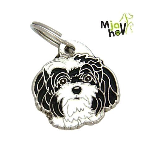 Custom personalized dog name tag, engraved, Bolonka