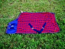 Horse Cotton Sheet Blanket Rug Summer Spring Red Navy 5315 - $736.43 MXN