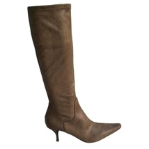 Donald Pliner Khaki Suede Metallic Stretch Boot Shoe New $425 energize NWT - $170.00