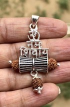 925 Silver +5 Mukhi RUDRAKSHA Panchmukhi Lord Shivas Om Namah Shivay Pendant #3 - £18.78 GBP
