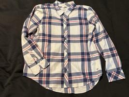 Vineyard Vines Womens 14 Plaid Shirt Long Sleeve Relaxed Performance Str... - $34.95