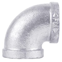 B &amp; K #510-010BC Galvanized Malleable Iron 90° Elbow 3&#39;&#39; x 3&#39;&#39; Dia. in. FPT - £23.37 GBP