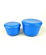 Set of 2 Stoneware Storage Jars w/Lids, Oxford Ware, Periwinkle Blue, Vi... - $33.54 CAD