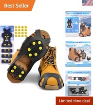 Multi-Size Ice Cleats for Boots with 10 Steel Spikes - Foldable Winter T... - $55.50