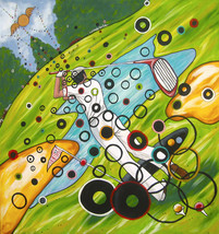 Golf painting &quot;Heavenly Swing&quot; Acrylic original by artist - £419.42 GBP