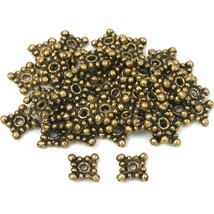 Bali Spacer Square Antique Gold Plated Beads 8mm 50Pcs Approx. - £5.38 GBP