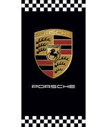 Porsche Flag Black White Vertical 3X5 Ft Polyester Banner USA 90x150cm - $20.00