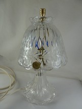 Princess House Heritage Romance Corded Crystal Boudoir Table Etched Lamp 11&quot; - £25.73 GBP