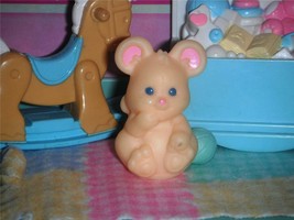 Fisher Price Loving Family Dollhouse Nursery Mouse Toy w/Teal Ball - £3.10 GBP