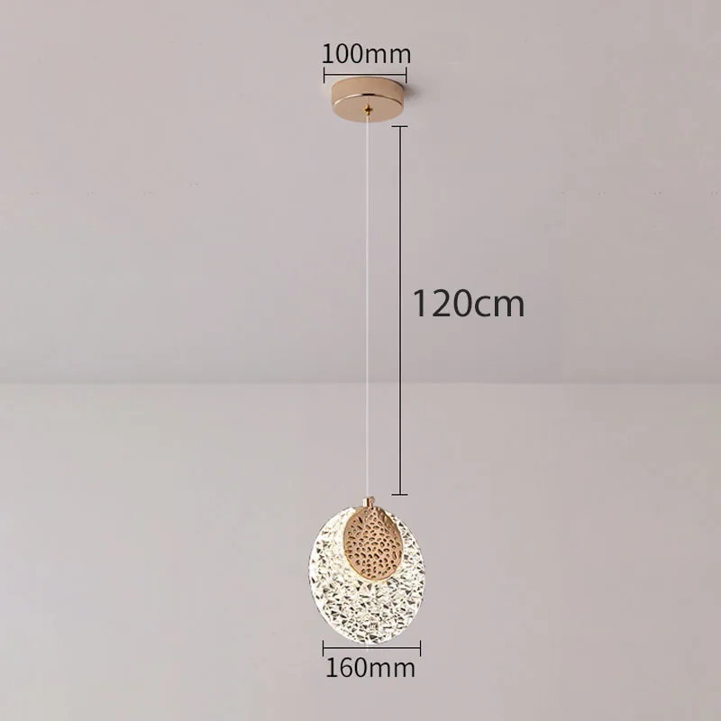 Nordic Crystal LED Chandelier Simple Creative Living Room Bedroom Bedside Pendan - £175.77 GBP