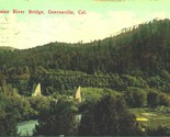 Russian River Railroad Bridge Guerneville California CA 1916 DB Postcard... - $9.76