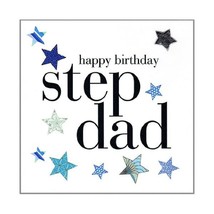 Claire Giles Hearts and Stars Happy Birthday Step Dad Card  - $10.00