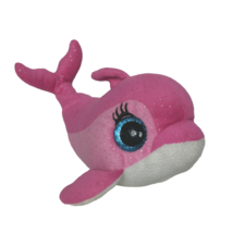 Ty Beanie Boos Surf Pink Dolphin Marine Ocean Glitter Eyes Plush 2013 8&quot; - $276.98 MXN
