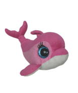 Ty Beanie Boos Surf Pink Dolphin Marine Ocean Glitter Eyes Plush 2013 8&quot; - $276.55 MXN