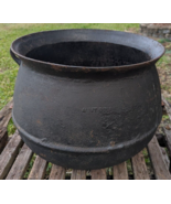 Antique Cast Iron Cauldron Pot Footed marked Aunt Dinah and 20 Double Ga... - £633.28 GBP