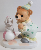 Homco Figurine - Clown Bear With Dog on Ball #8881 No Box - £8.75 GBP