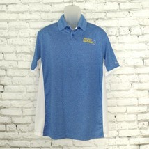 Nike Golf Polo Shirt Mens Large Blue White Short Sleeve Tour Performance - £12.62 GBP