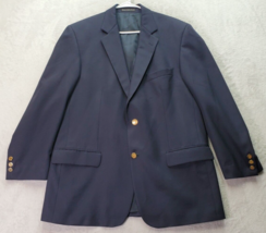 Botany 500 Blazer Coat Mens Size 42 Navy Lined Wool Single Breasted Two Button - £22.27 GBP