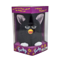 VINTAGE 1998 BLACK FURBY GRAY EYES 70-800 NEW SEALED ORIGINAL BOX TIGER - $1,244.88 MXN