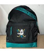 Vintage Anaheim Mighty Ducks Backpack Bag Black NHL Nasco Embroidered - $454.76 MXN