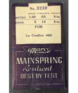 Vintage Marco Swiss NOS Mainspring for LeCoultre Caliber 460 No 3239 - €9,33 EUR