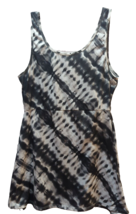 Bobbie Brooks women M Medium black white tie die sleeveless tank mini dress - £10.27 GBP