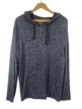 Express Sweater Hoodie Shirt Size Large Mens Marled Gray Knit Pullover C... - £34.79 GBP