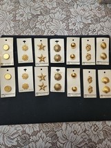 Lot of 28 La Mode &amp; JHB International Gold Tone Buttons Mixed Lot W/ Ori... - $23.75