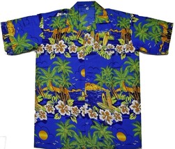 HAWAIIAN Shirt Mens aloha beach party tropical surf board - £8.20 GBP+
