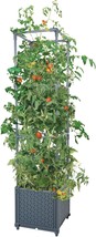 Green Mount Planter Boxes For Raised Garden Beds With Trellis For Climbing - $49.63