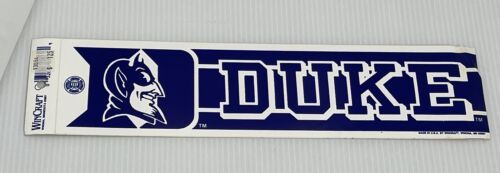 DUKE BLUE DEVILS Vintage Team Bumper Sticker Rico Industries - $7.69