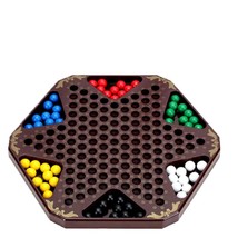Hexagon Wooden Chinese Checkers - £26.06 GBP
