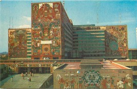 Public Works Building Mexico City People Dated 1972 Chrome Mexico Postcard R082 - $5.94