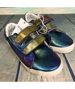 NEW Cat &amp; Jack Little Girls Strap Shoes Size 10 Mermaid Shimmer Hook &amp; L... - $27.23 CAD