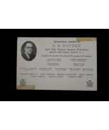 Vtg Ulysses H. Boyden 1937 Honorary Dinner Invitation Card NY Assembly P... - $19.99