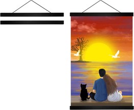 Radezon 24 Inch Wide Magnetic Poster Hanger Frame, 24X36 24X18 24X32 Wood, 17X24 - £26.85 GBP