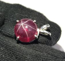 Red Star Ruby Gemstone Pendant 925 Solid Sterling Silver Handmade Pendant  - £42.60 GBP