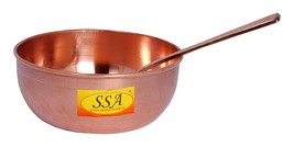 100%Pure Copper Serving Bowl Yoga Health Benefits Plain Bowl With Spoon(Pack of4 - £55.38 GBP